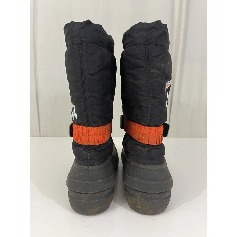 Sorel Disney Olaf Winter Snow Boots Kids Size 6 Olaf Black Pull On Weather Proof